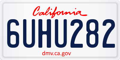 CA license plate 6UHU282