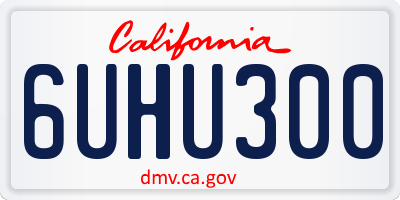 CA license plate 6UHU300