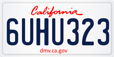 CA license plate 6UHU323