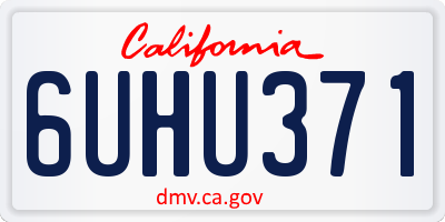 CA license plate 6UHU371