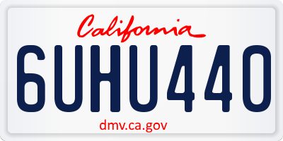CA license plate 6UHU440