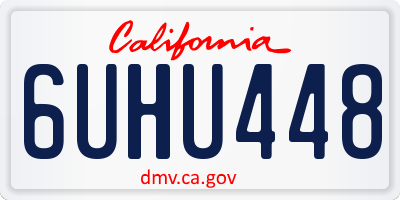 CA license plate 6UHU448