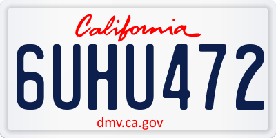 CA license plate 6UHU472