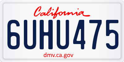 CA license plate 6UHU475