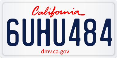CA license plate 6UHU484