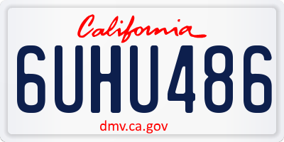 CA license plate 6UHU486