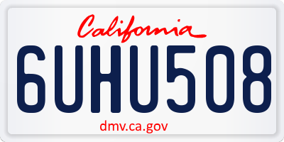 CA license plate 6UHU508
