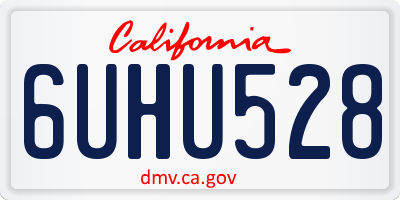 CA license plate 6UHU528