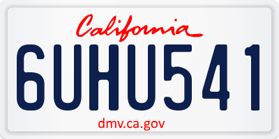 CA license plate 6UHU541