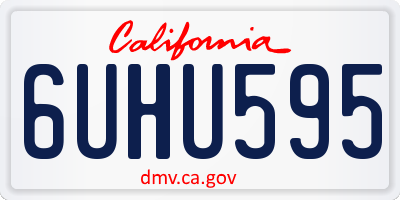 CA license plate 6UHU595