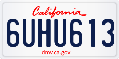 CA license plate 6UHU613