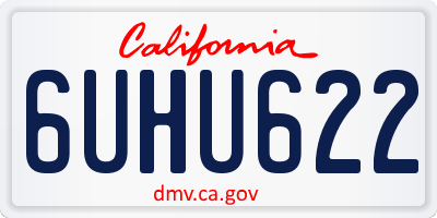 CA license plate 6UHU622