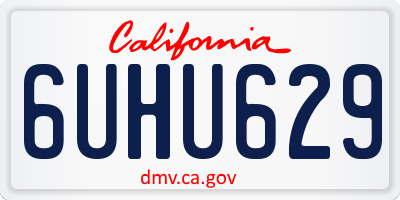CA license plate 6UHU629