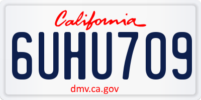 CA license plate 6UHU709
