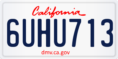 CA license plate 6UHU713