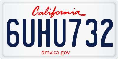 CA license plate 6UHU732