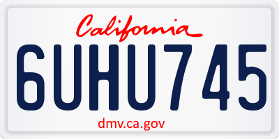 CA license plate 6UHU745