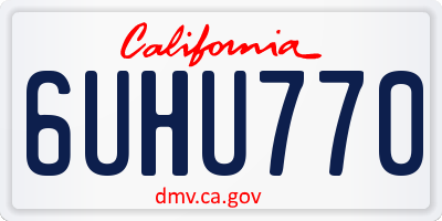 CA license plate 6UHU770