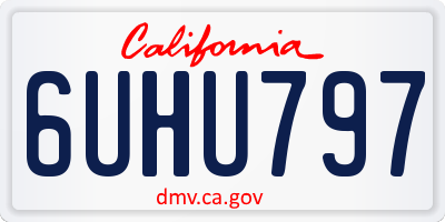 CA license plate 6UHU797
