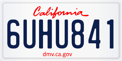 CA license plate 6UHU841