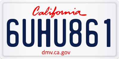 CA license plate 6UHU861