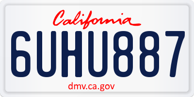 CA license plate 6UHU887