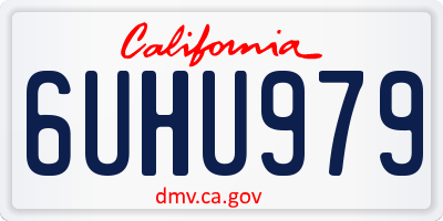 CA license plate 6UHU979