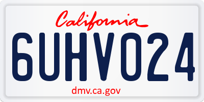 CA license plate 6UHV024
