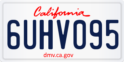 CA license plate 6UHV095