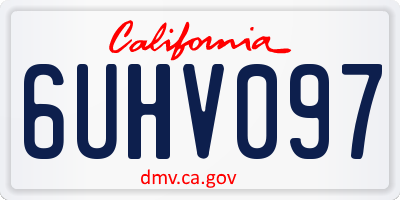 CA license plate 6UHV097