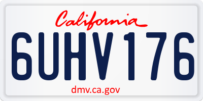 CA license plate 6UHV176
