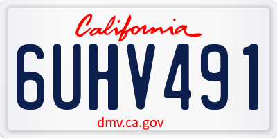 CA license plate 6UHV491