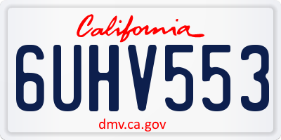 CA license plate 6UHV553