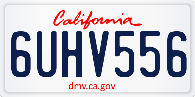 CA license plate 6UHV556