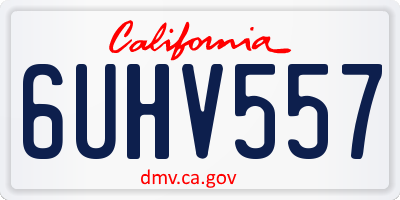 CA license plate 6UHV557