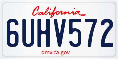 CA license plate 6UHV572