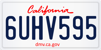 CA license plate 6UHV595