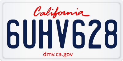CA license plate 6UHV628