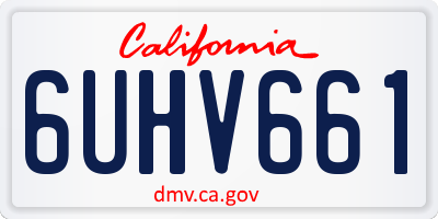 CA license plate 6UHV661