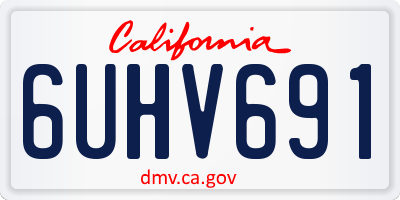 CA license plate 6UHV691