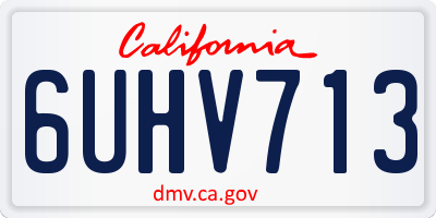 CA license plate 6UHV713