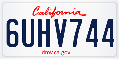 CA license plate 6UHV744