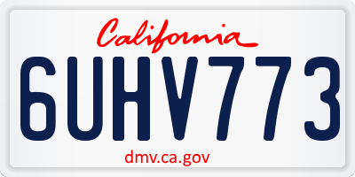 CA license plate 6UHV773