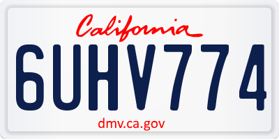 CA license plate 6UHV774