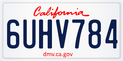 CA license plate 6UHV784