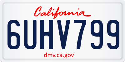 CA license plate 6UHV799
