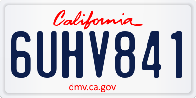 CA license plate 6UHV841