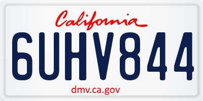 CA license plate 6UHV844