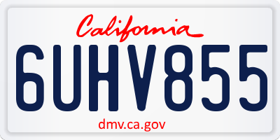 CA license plate 6UHV855