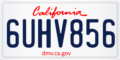 CA license plate 6UHV856